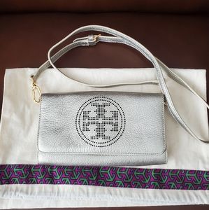 Tory Burch Perforated Logo Clutch/Crossbody
